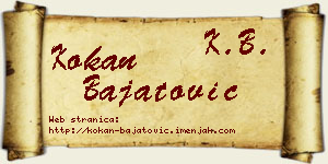 Kokan Bajatović vizit kartica